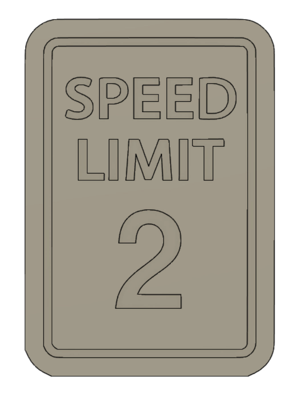 Speed Limit 2 Sign