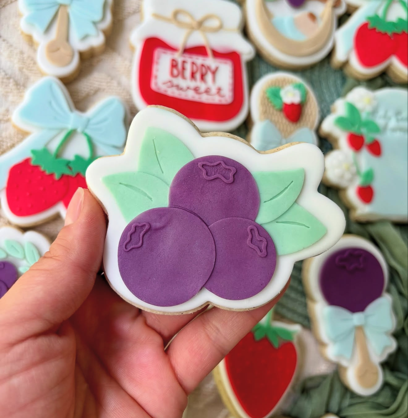 Blueberry Bunch Stamp and Cutter