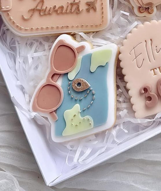 Map & Sun Glasses Stamp and Cutter