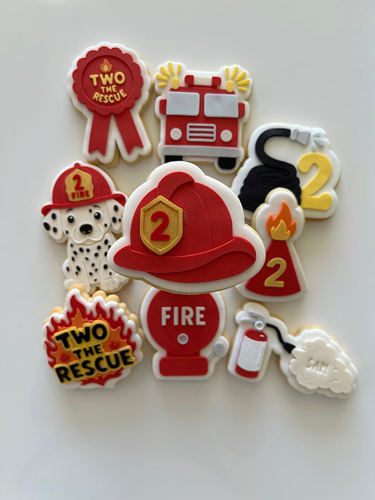 Fire Helmet & 2 Stamp and Cutter