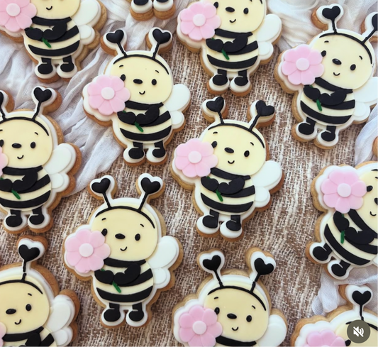 Bee Holding Flower Stamp and Cutter