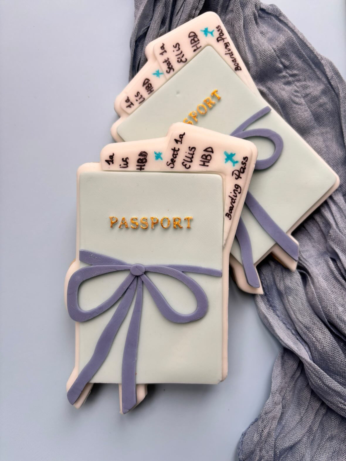 Passport with Bow Stamp and Cutter