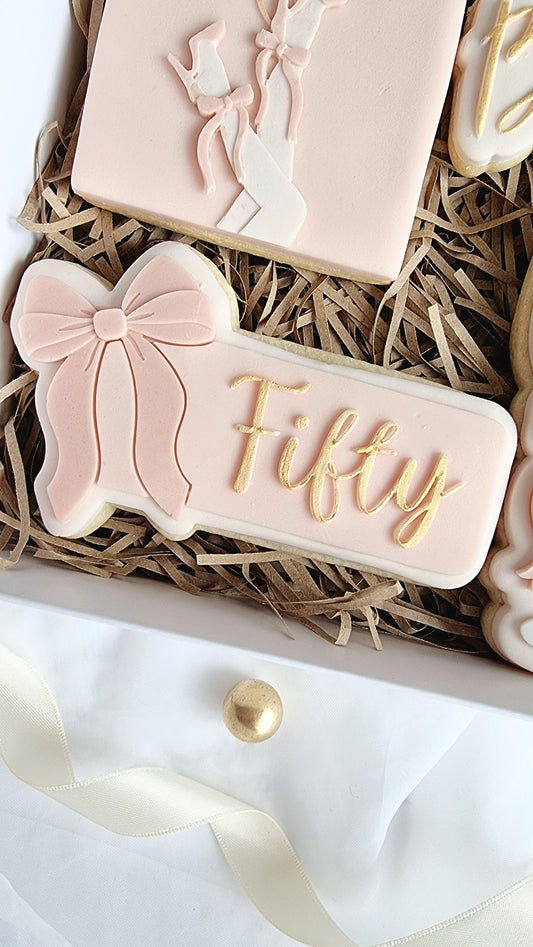 Fifty Bow Plaque