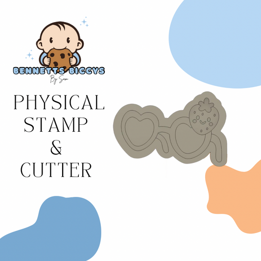Strawberry Glasses Stamp and Cutter