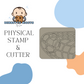 Football in Goal Stamp and Cutter