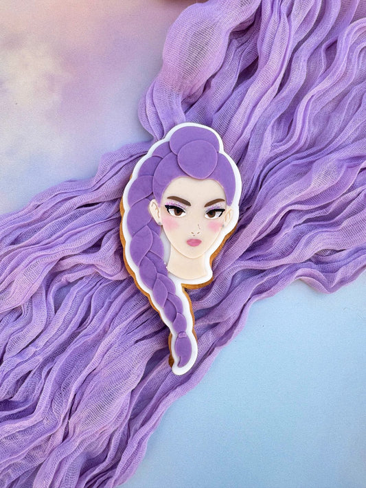 Purple Hair Singer Stamp and Cutter