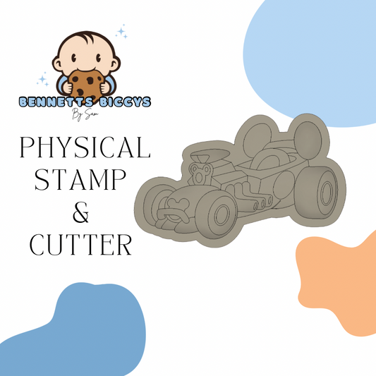 Mouse Racing Car Stamp and Cutter