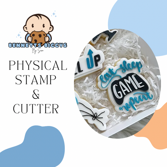 Eat, Sleep, Game, Repeat Stamp & Cutter