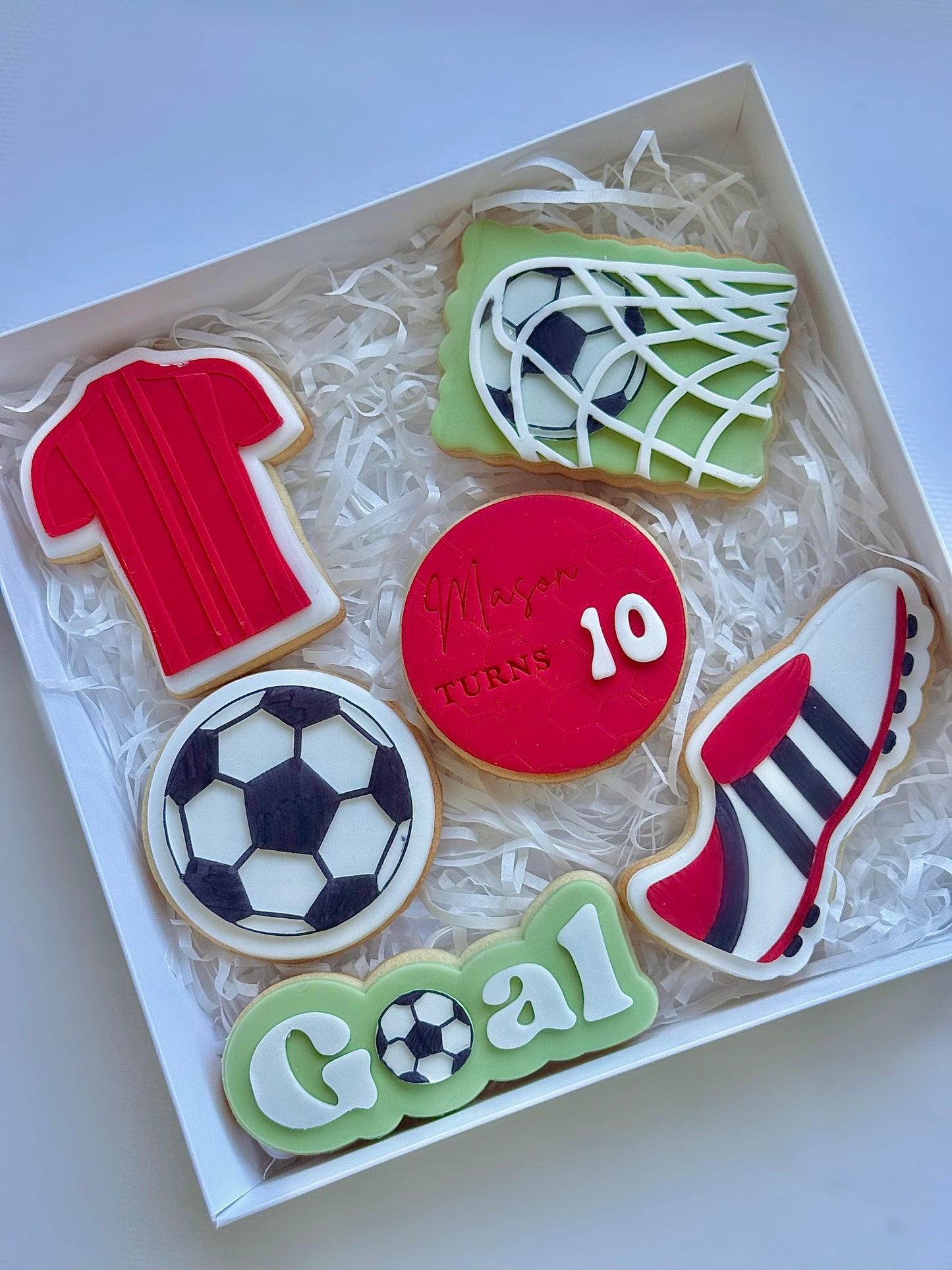 Football in Goal Stamp and Cutter