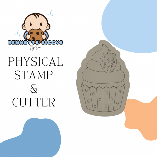 Strawberry Cupcake Stamp and Cutter