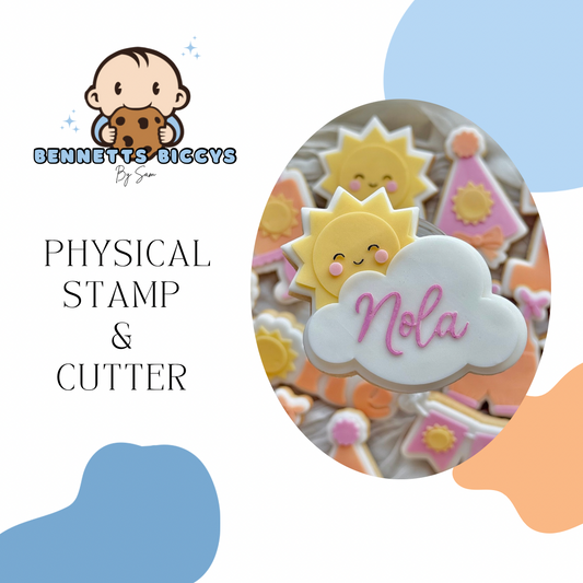 Blank Cloud and Sun Stamp and Cutter