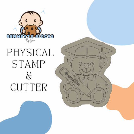 Graduation Bear Stamp and Cutter