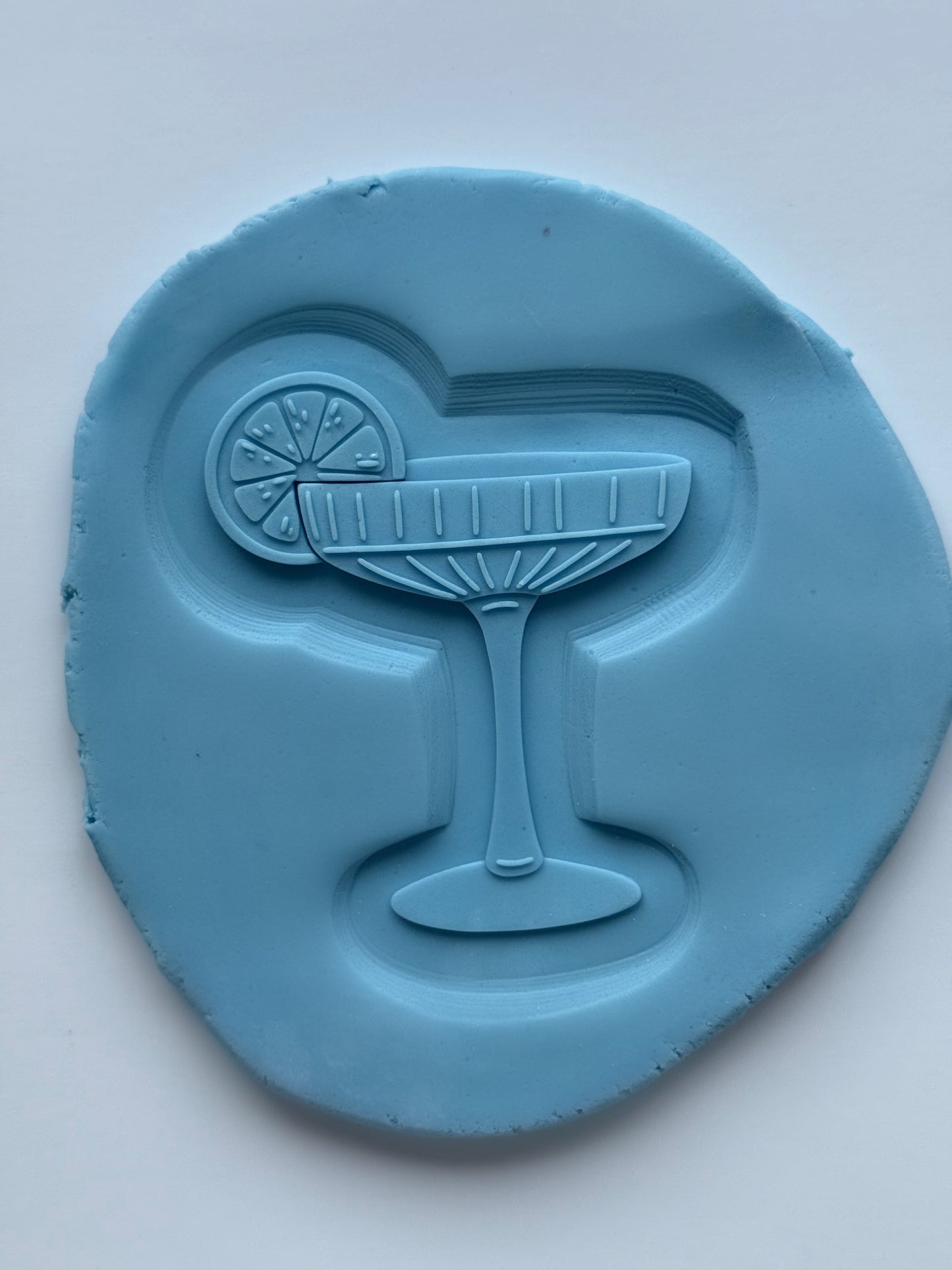 Vintage Cocktail Glass with Lemon