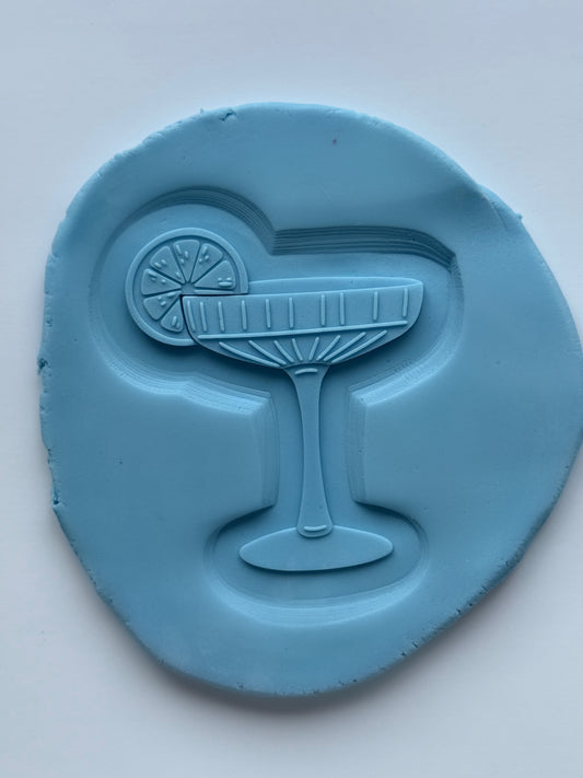 Vintage Cocktail Glass with Lemon