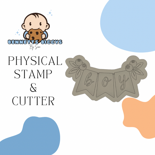 Blueberry Boy Bunting Stamp and Cutter