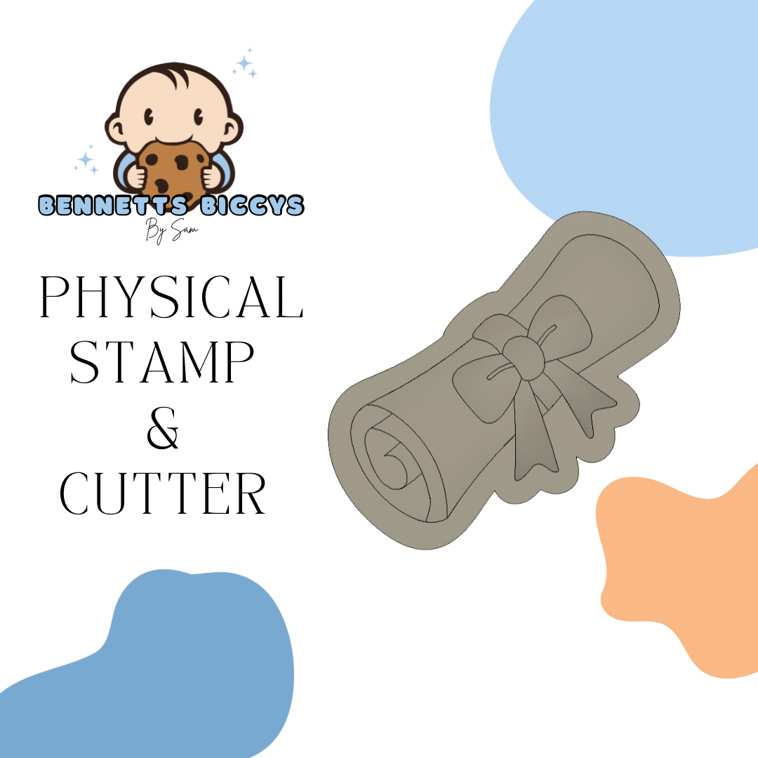 Graduation Scroll Stamp and Cutter
