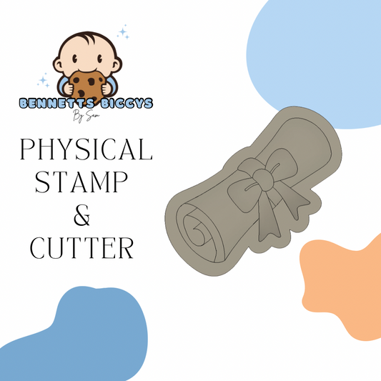 Graduation Scroll Stamp and Cutter