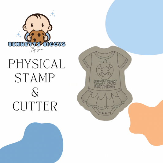Berry First Birthday Dress Stamp and Cutter