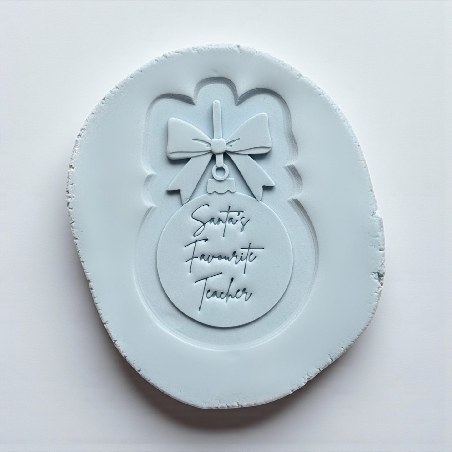 Blank Bauble with Favourite Teacher Stamp
