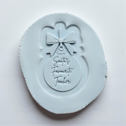 Blank Bauble with Favourite Teacher Stamp