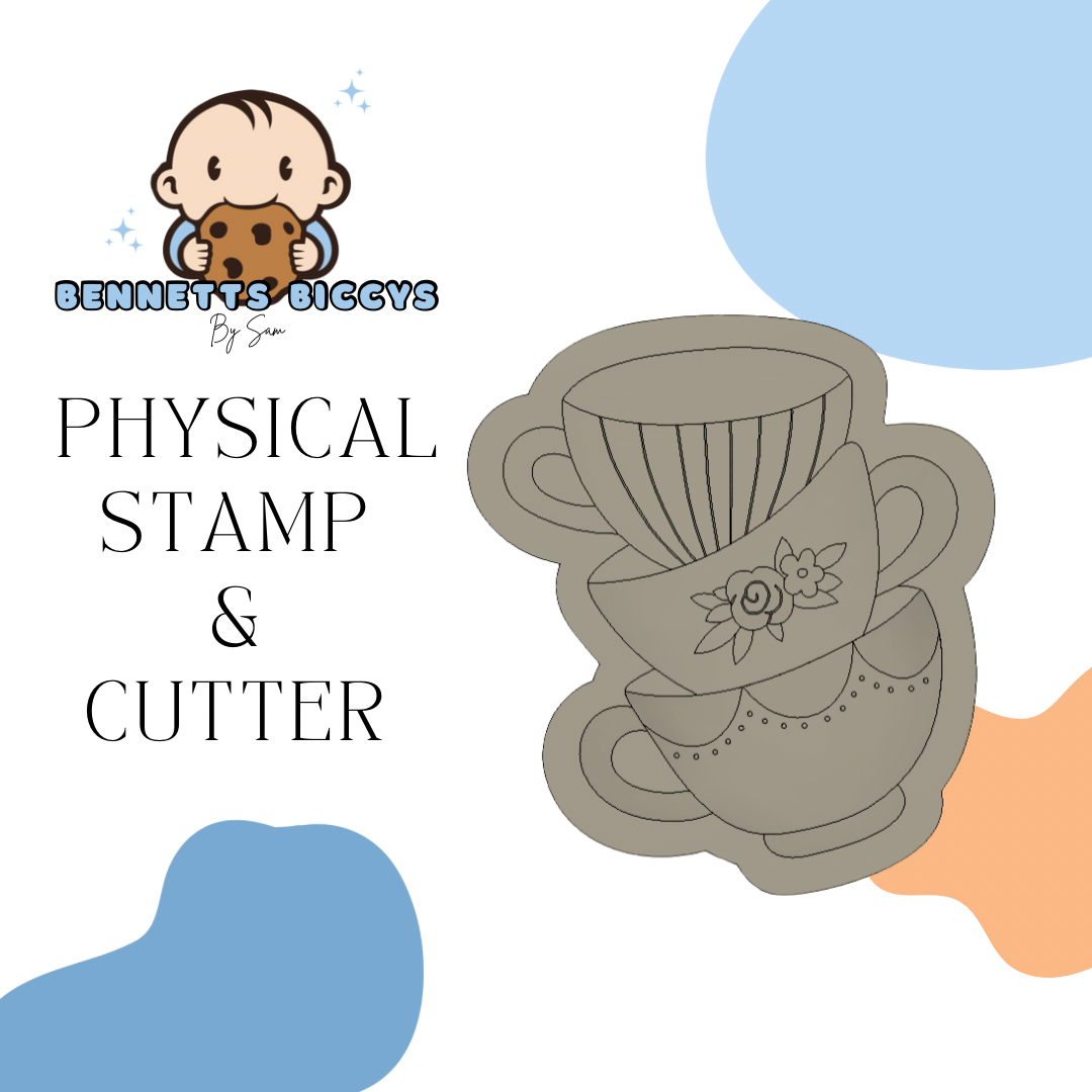 Teacups Stamp and Cutter