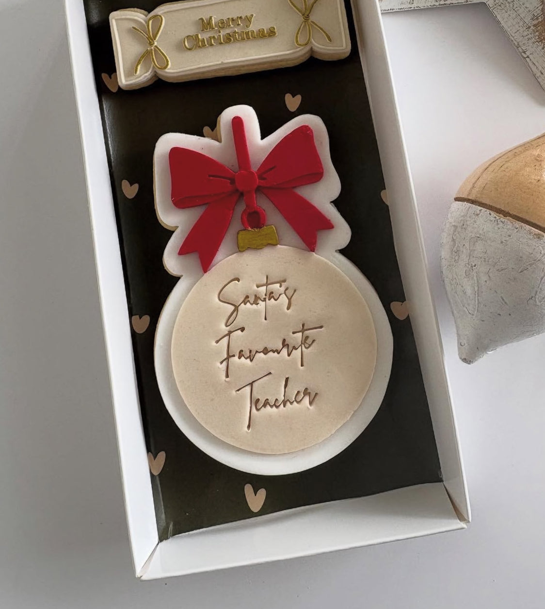 Blank Bauble with Favourite Teacher Stamp