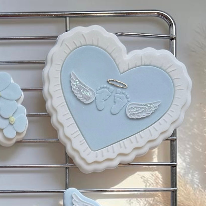 Angel Footprint Heart Frame