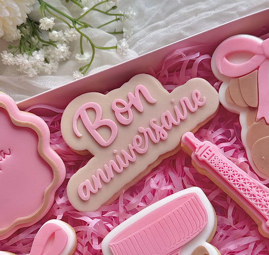Bon Anniversaire Stamp and Cutter