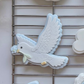 White Dove with Forget me not