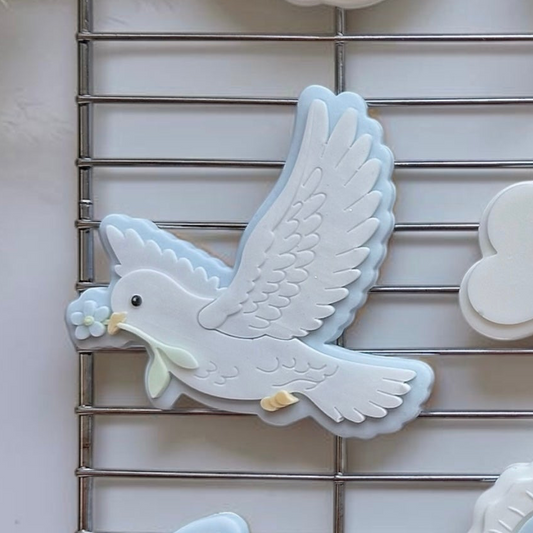 White Dove with Forget me not
