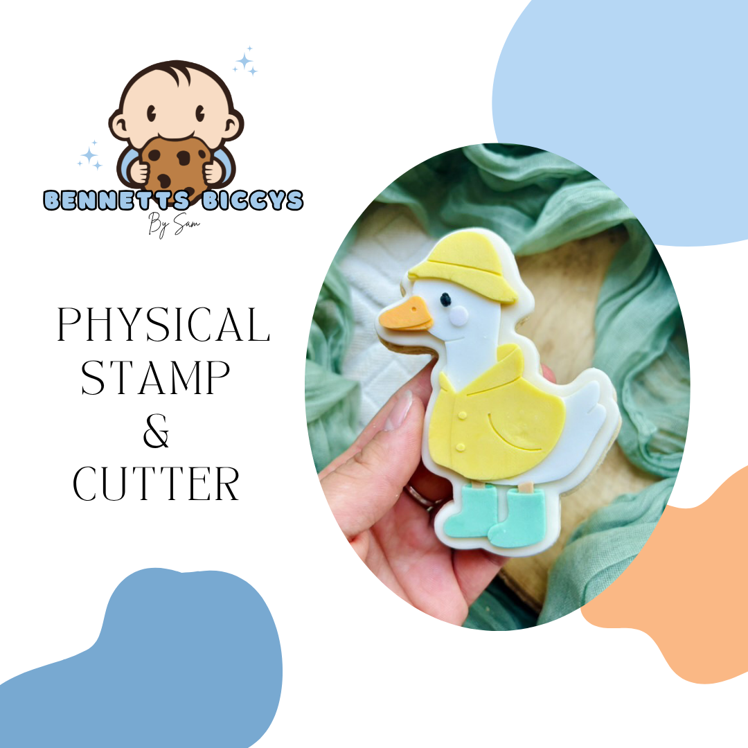 Duck in Raincoat Stamp and Cutter