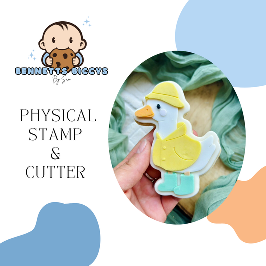 Duck in Raincoat Stamp and Cutter