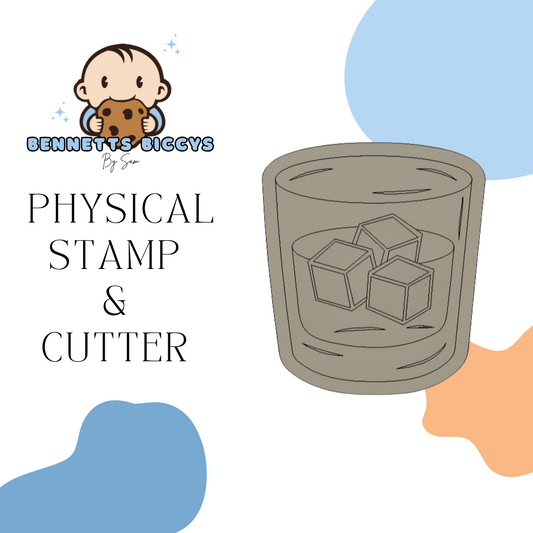 Whiskey Glass Stamp and Cutter