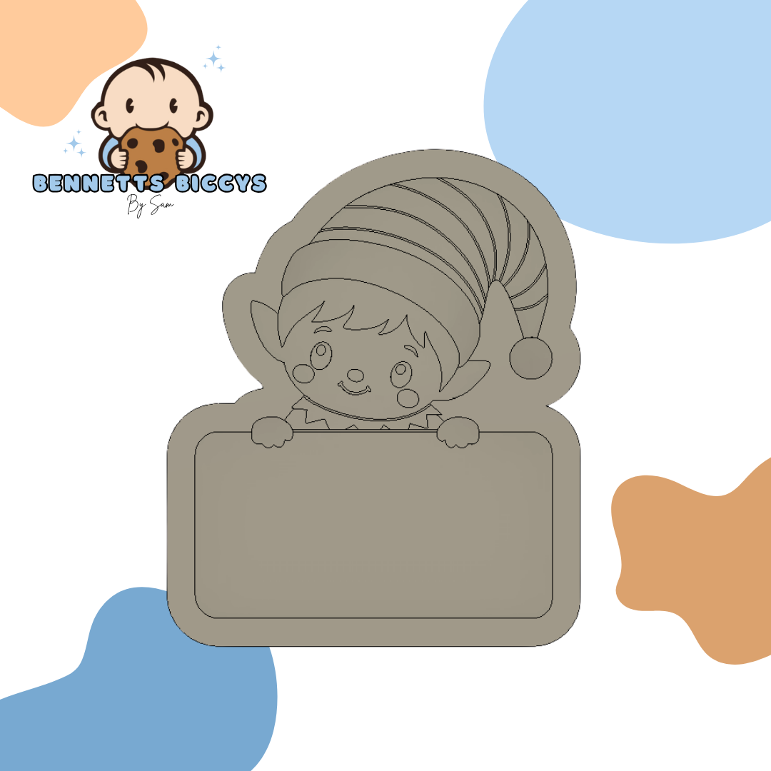 Elf with Name Plaque