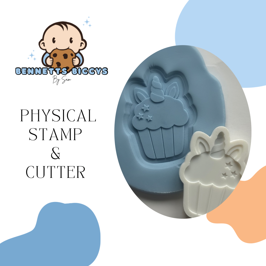 Unicorn Cupcake Stamp and Cutter