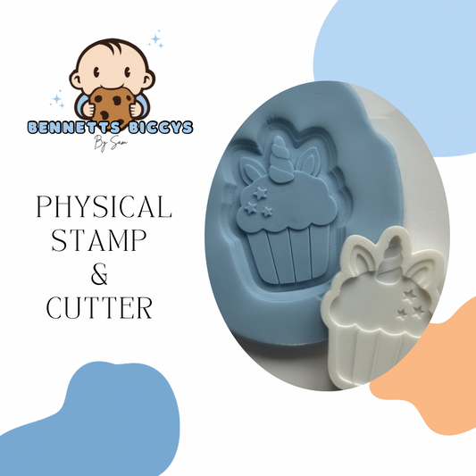 Unicorn Cupcake Stamp and Cutter