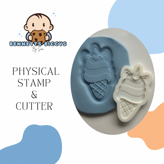 Unicorn Icecream Stamp and Cutter