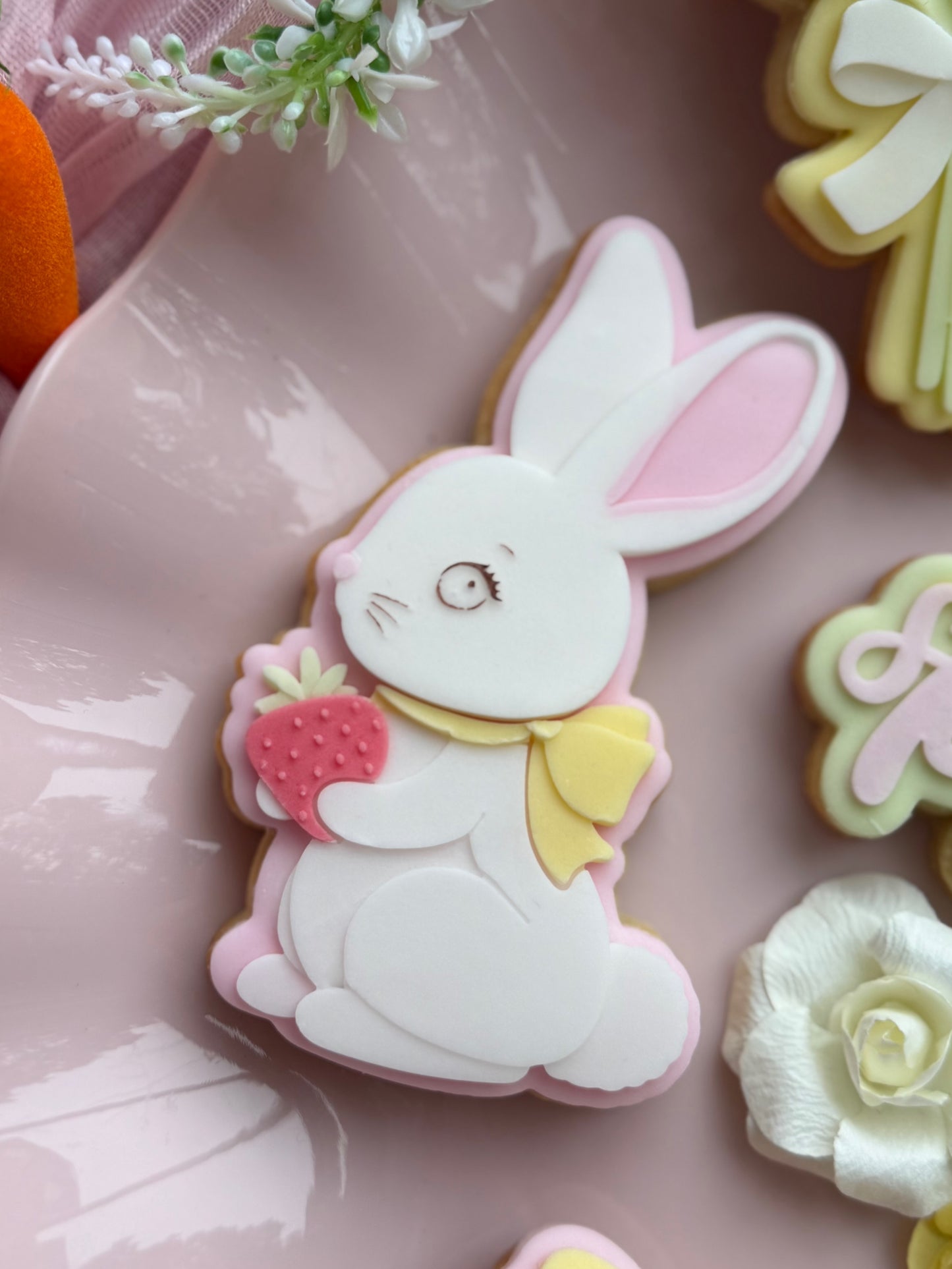 Bunny Holding Strawberry