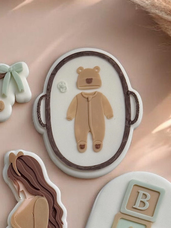 Bear Sleepsuit in Basket